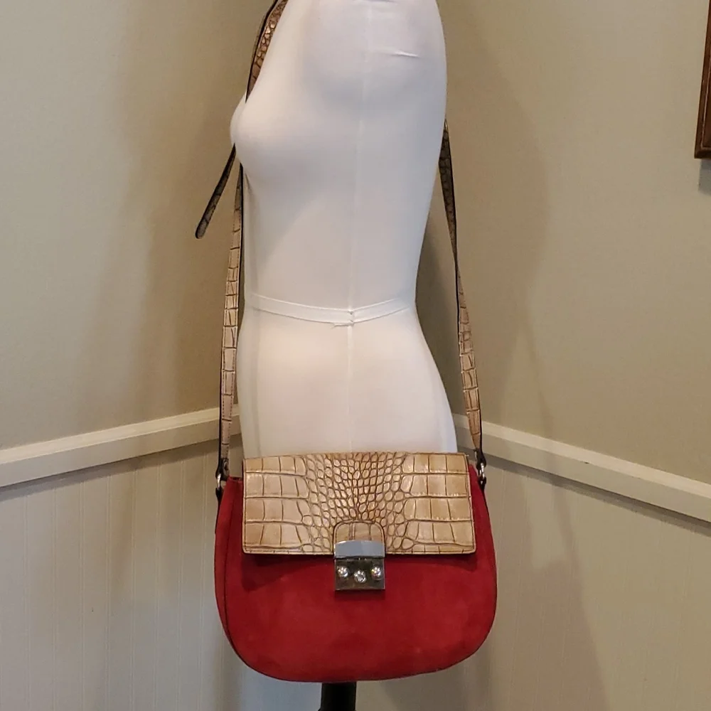 Like NEW Claudia Firenze suede crossbody